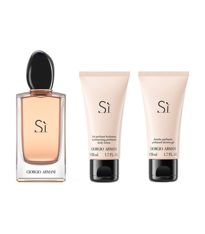 Set Armani Si Edp 100ml + Shower Gel 50ml + Body Lotion 50ml